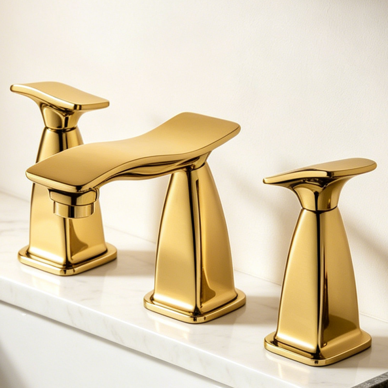 three tap hole basin mixers