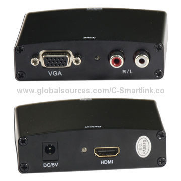 HDMI to VGA + Audio Connectors, 1,280 x 1,024P Resolution, 5V DC Power Supply