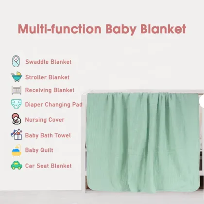 Wholesale Soft Baby Swaddle Quilt Muslin Cotton Blanket
