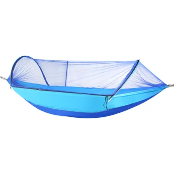 WINPOLAR Portable Parachute Fabric Jungle Hammock with Mosquito Net for Camping