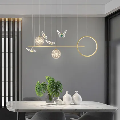 Nordic Restaurant Chandelier Modern Simple LED Lamp