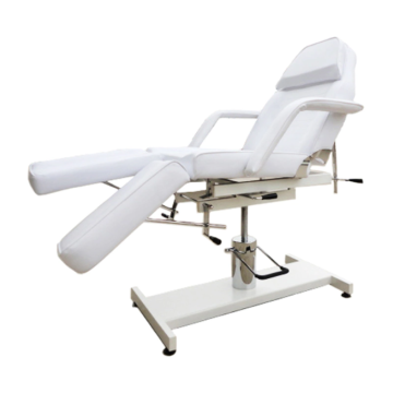 Adjustable white hydraulic beauty bed