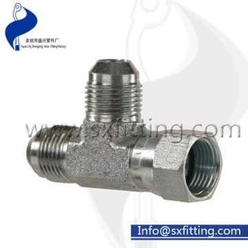 Hydraulic SAE O-Ring Face Seal ORFS Swivel Nut Run Tee