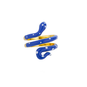 Wholesale Colorful Painted Gold Plated Snack Theme Rings