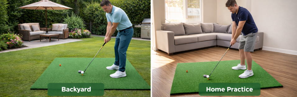 golf mat use