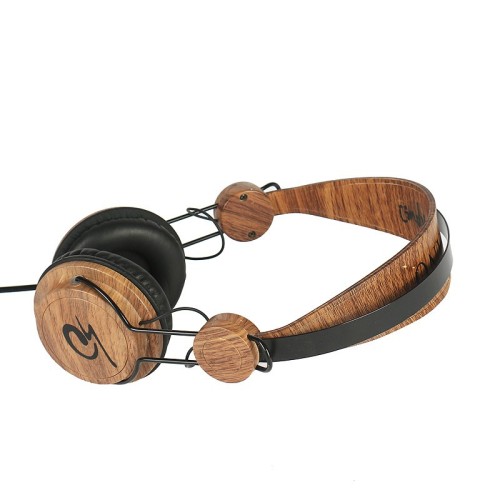 Fones de ouvido de madeira com logotipo personalizado de novo design
