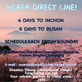 Shantou / Chenghai / Chaozhou nach Korea Direct Line