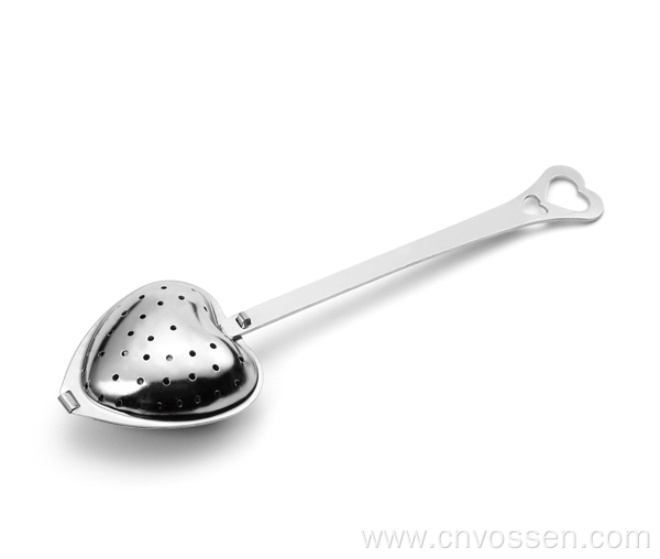 Stainless steel heart shape handle tea infuser