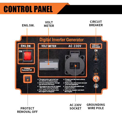 Generador de gasolina inversor de 3,2 kW y 3,5 kW de respaldo de emergencia
