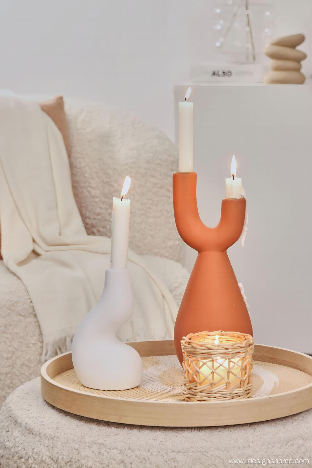U-shaped Double Head Candle Holder