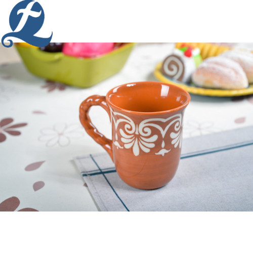 Caneca de café com pintura colorida de venda popular com alça