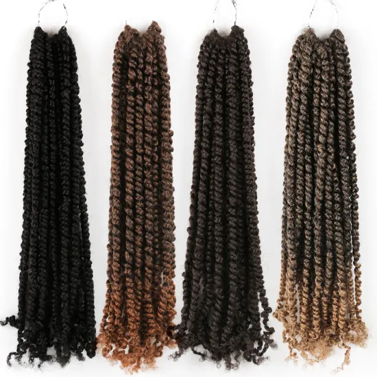 Alileader Ombre Colors 18inch Pre Looped Passion Twist Bomb Twist Synthetic Hair Extension