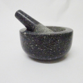 Phun trắng Đen Granite Herbs Grinder Mortars