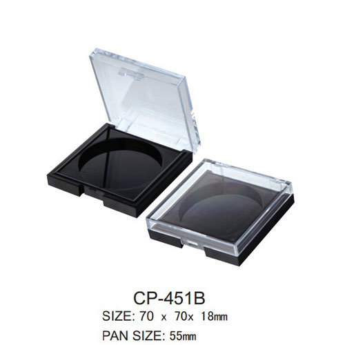 Plastic Square Cosmetic Compact With Round Pan