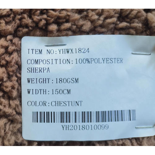 Tissus à tricoter 100% polyester Sherpa