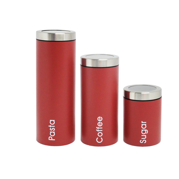 stainless steel kitchen canister set