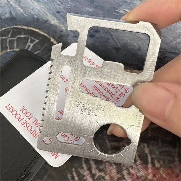 Stainless Steel Silver Tactical Multi-Tool for EDC Outdoor Activities