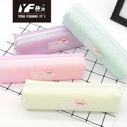 Custom cute printing partysu glitter pencil case