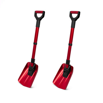 Adjustable High-Quality Red Snow Shovel with Flexible Handle for Winter Driveways