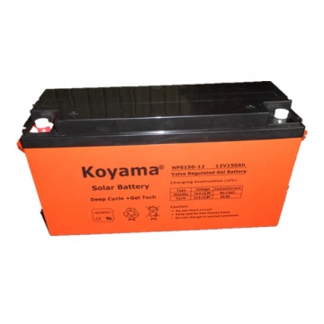Koyama 12V 150Ah ηλιακή βαθιά γέλη μολύβδου όξινου οξέος NPS150-12