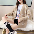 Women Print Y2K Button Knitted Outerwear