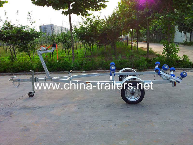 CE European Small Galvanized Roller Boat Trailer