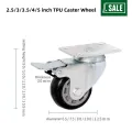 Bearing Top Plate Indutrial TPU Mute Casters