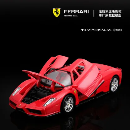 Bburago 1:24 Scale Ferrari Enzo 488 Super Racing Sports Car Metal Collectible Diecast Model