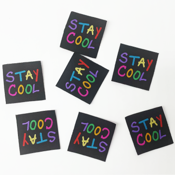 Eco-Friendly Recycled Fabric Printed Custom Woven Labels for Pet Clothing