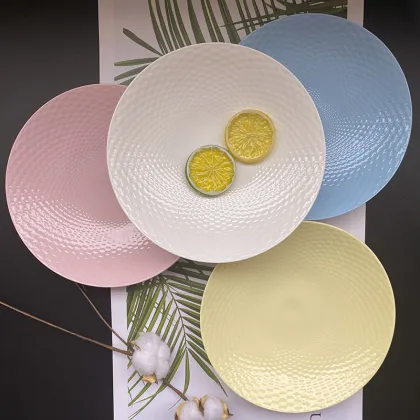 hot selling christmas buffet plates bone china fruit plate round porcelain plate restaurant ceramic plate dinner