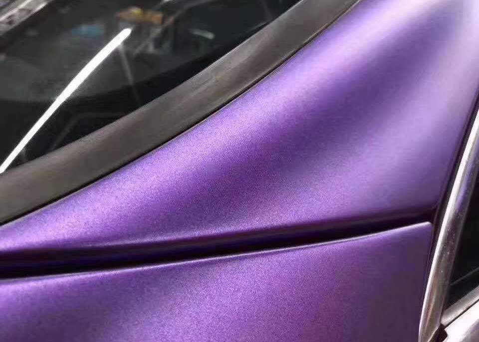 Waterproof Car Vinyl Wrap Film Metallic Purple Multiapplication Heat Resistant3