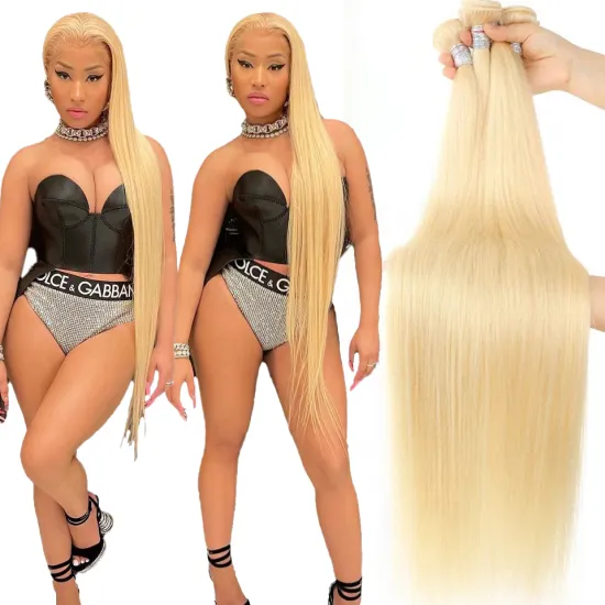 613 Blonde Virgin Human Hair Bundles With Closure, 613 hair color blonde Bundles With Frontal wholesale
