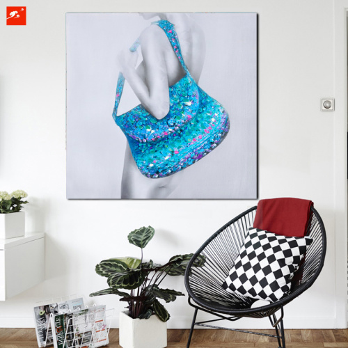 Modern Nude Woman With Handbag Canvas Prints
