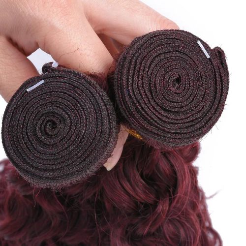 Burgundy Human Hair Bundles 99J Water Wave Hair