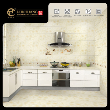 300x600 3D Inkjet Flower Pattern Glazed ceramic wall tile for Kitchen