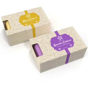Custom kraft paper soap packaging box with window