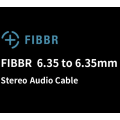 FIBBR 6.35 a 6.35 mm Cable de audio estéreo