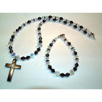 Hematite Set Cross Jewelry