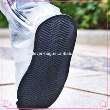 Dull polish white colour high upper men PVC shoe cover