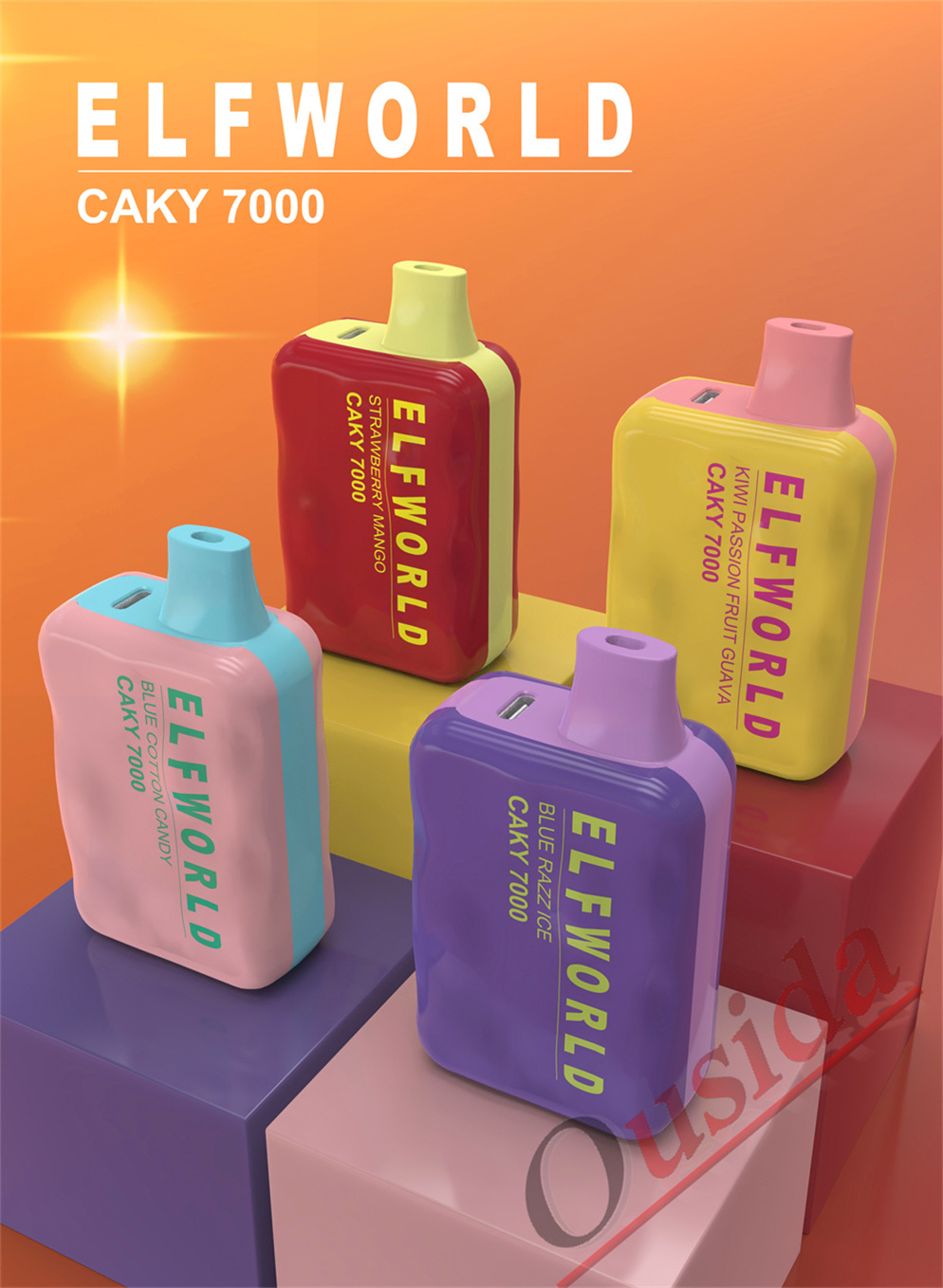 Одноразовый эльф -эльф мира Caky 7000 Puffs Сигарета