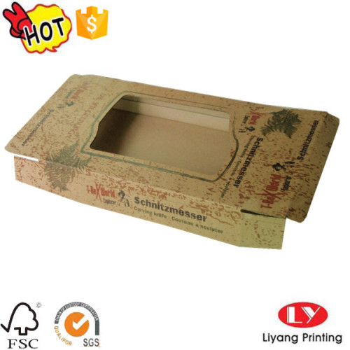 Embalaje de auriculares Caja de papel Kraft con ventana