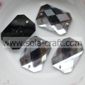 Détail 15 * 21mm clair argent en plastique acrylique coupe rectangle Cube rideau miroir cristal perle district