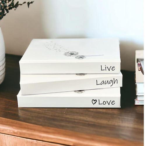 Coffee Table Books Decor 3 Pcs White Coffee Table Fake Books Decor Manufactory