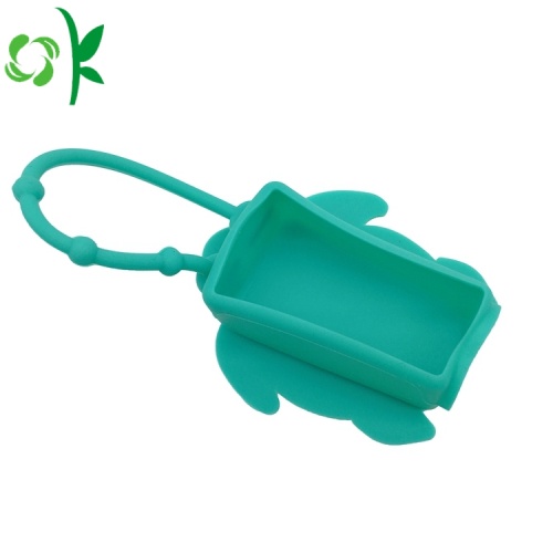 Silicone Turtle Hand Sanitizer Holder para la venta de dibujos animados