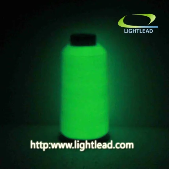 For decorative clothes glow in the dark polyester thread