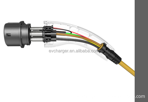 5 meters 32A 3 Phase 22kw Type 2 to Type 2 EV Charging Cable with ruber handle