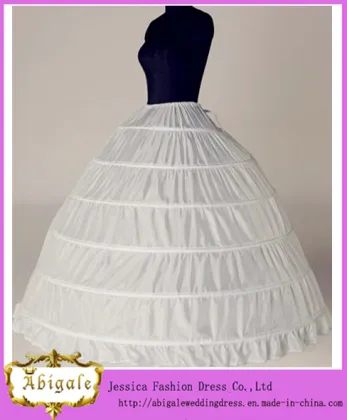 Long White Wedding Ball Gown Petticoats (MI 3570)