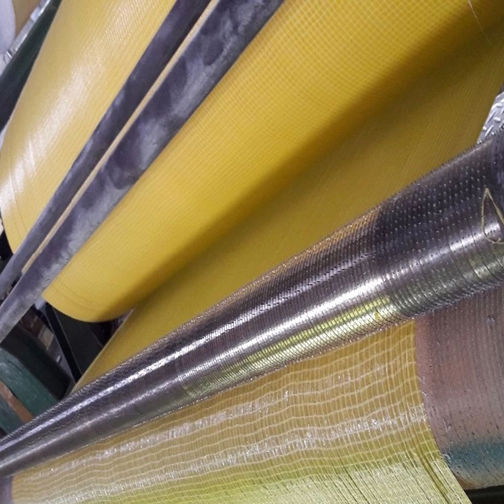 Perforated Yellow Mesh Tarps Fabric Roll