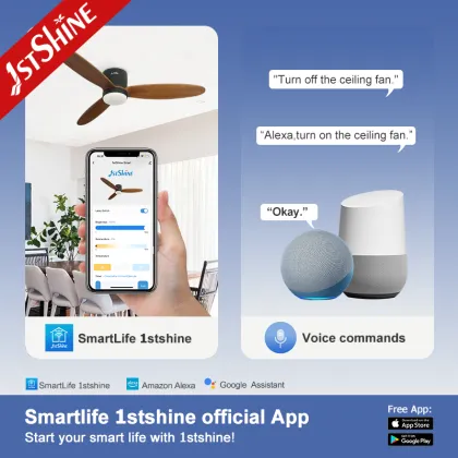 Modern LED Ceiling Fan with 3-Color Lighting