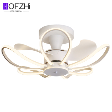 Zhongshan Factory Price Remote Control White Ceiling Fan with Light